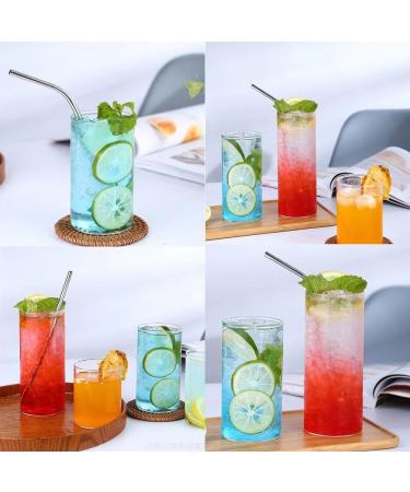 Metal Straws Reusable Stainless Steel Straws Bubble Tea Drinking with Silicone Tip and Carrying Pack Mix Straw 2 Cleaning Brush and for Smoothie Milk Cocktail Milkshake Cold/Hot Drinks(Silver) - Buy Online on GoSupps.com