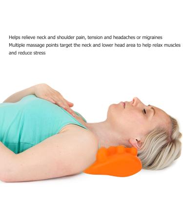 Neck Traction Cushion - Soft Foam Device for Gentle Stretching & Neck Pain Relief with Massage Points - Buy Online on GoSupps.com