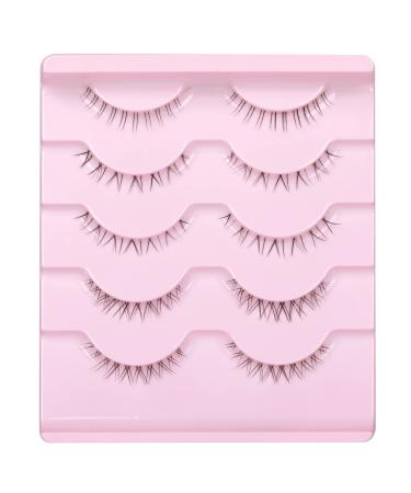 Bottom Lashes Natural Look Lower Eyelashes 5 Pairs 3 Styles Pack Faux Mink Lashes Tapered End Wispy by ALICE