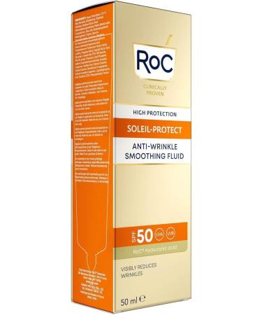 ROC Soleil-Protect Anti-Wrinkle Smoothing Fluid SPF50 50 ml - Buy Online on GoSupps.com