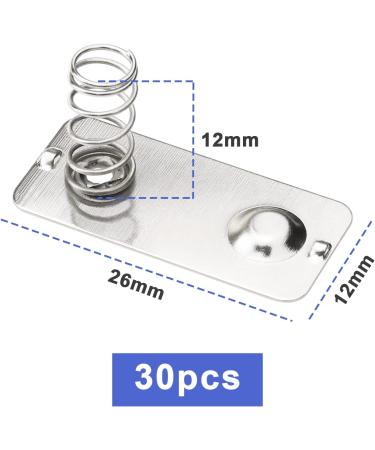 eMagTech 30PCS AA Battery Spring Contact Plate - 26x12mm Positive to Negative Conversion for Remote Control Toys Car Batteries Radios & LED Lights - Buy Online on GoSupps.com