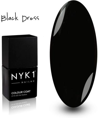 NYK1 Black Gel Polish 10ml (Black Dress) LUXURY LED/UV Gel Nail Polish Nail Art For Professional Manicure & Pedicure - SALON QUALITY Gel Nail Polishes For Home Gel Nail Varnish Set UV Nail Polish - Buy Online on GoSupps.com