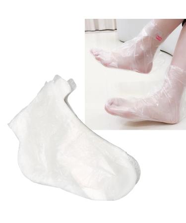 ZJchao Pack of 200 Large Disposable Clear Plastic Foot Spa Slippers Moisturizing and Softening Feet with Paraffin Wax