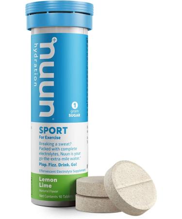 Nuun Active Lemon Lime Electrolyte Drink Tablets - 20 Count | Hydration Boost for International Shipping - Buy Online on GoSupps.com