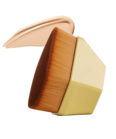Foundation Brush Daubigny Iron Type Makeup Brush for Face Blush Liquid Powder Foundation Brush for Blending Liquid Cream or Flawless Powder Cosmetics with Protective Case Yellow) Iron Type Yellow
