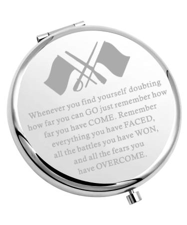 TIIMG Color Guard Inspirational Quote Compact Mirror Gift Color Guard Charm Gift Flag Girl Gift Senior Gift Tossing Spinning Flag Makeup Mirror (Color Guard Compact Mirror)