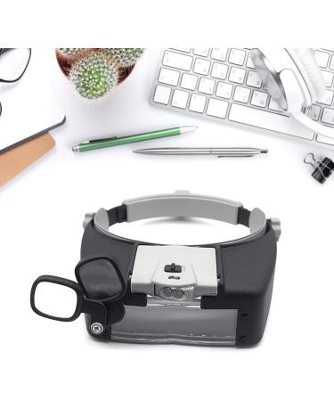 HeadbandMagnifying Glass 2 LED Illuminated Handsfree Head Mount Magnifier for Close Work Sewing Crafts Reading Science Detachable LED Light Headbandmagnifier - Buy Online on GoSupps.com