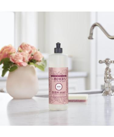 Mrs. Meyer's Limited Edition Rose Liquid Dish Soap 16 fl. oz, Pack of 3 | Biodegradable Formula - Buy Online on GoSupps.com