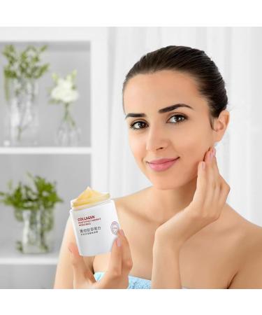 Collagen Sleeping Mask Leave In The Night With A Firm And Tight Formula 100 G Collagen Sleeping Mask Overnight Wrap Mask Elasticity And Hydration Care For Glowing Skin - Buy Online on GoSupps.com