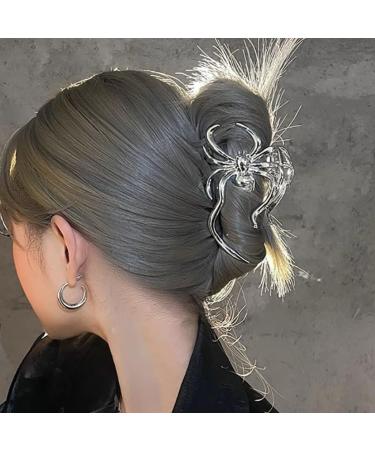 xbiez Punk Spiders Hair Clips Hair Jaw Clips Silver Spiderling Halloween Gothic Hair Styling Araneid Catch Barrettes Gold - Buy Online on GoSupps.com