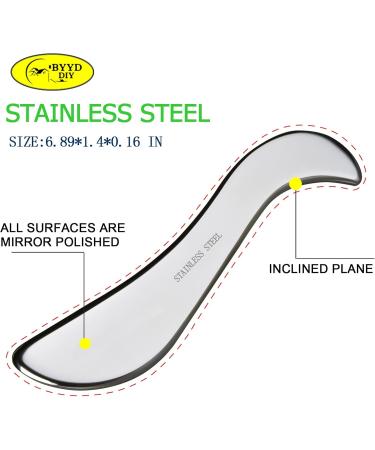 Antiexi Medical Grade Stainless Steel Gua Sha Massage Tool | IASTM Soft Tissue Therapy for Back Legs Arms Neck & Shoulders - Buy Online on GoSupps.com