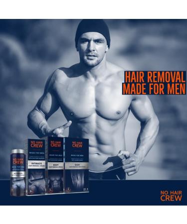 NO Hair Crew Intimate Hair Removal Cream for Men - Extra Gentle Depilatory Cream 100ml - Buy Online on GoSupps.com