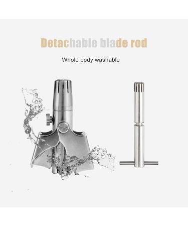 Manual Nose Hair Trimmer for Men - 360 Stainless Steel Ear & Nose Hair Clipper | No Battery No Pain Easy Use - Buy Online on GoSupps.com
