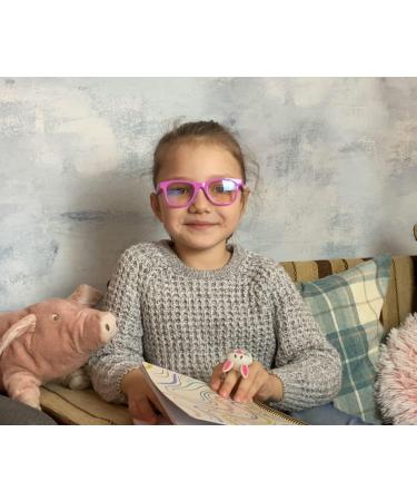 Ultra Blue Light Blocking Glasses for Kids - Anti-Blue Light Gaming & Reading Glasses for Ages 3-8 - UV Protection - Pink - Buy Online on GoSupps.com