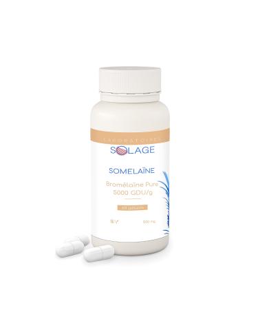 Pure Ultra Concentrated Bromelain – 10,000 F.I.P/gr- Natural Pineapple Extract – Digestion, Tendons, Recovery, Immunity, Line – Vegan – Made in France by SOLAGE Laboratories