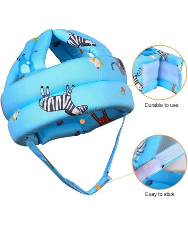 Baby Head Protector & Knee Pads Set for Crawling & Walking - Blue Zoo Design (6-36 Months) - Buy Online on GoSupps.com