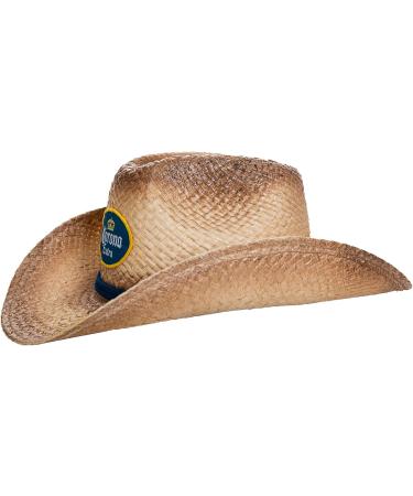 Men's Corona Extra Tan Straw Beach Cowboy Hat with Curved Brim - Shop Now! - Buy Online on GoSupps.com