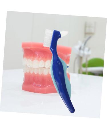 Buy Sewoart Double-Sided Prosthesis Toothbrush Set for Seniors - 4 Pieces Travel-Friendly Prosthetic Brushes - Buy Online on GoSupps.com