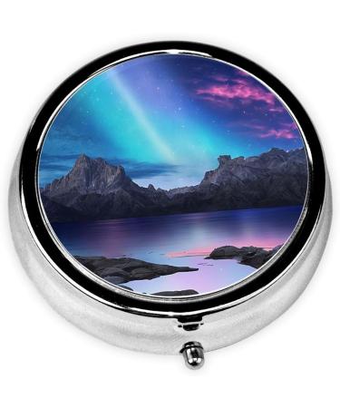 3D Space Printed Mini Round Pill Box - 3 Compartment Travel Organizer for Medicine - Portable Pill Case for Home & Office - Buy Online on GoSupps.com