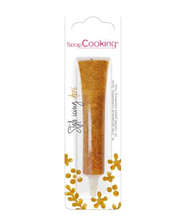 ScrapCooking - Stylo Icing Dor - Stylo de Gla age Alimentaire P tisserie 26 g - Crayon D coratif Comestible - crire & Dessiner sur Desserts G teaux & Biscuits - Anniversaire No l - Or Gold - 7066 Dor 26 ml (Lot de 1)