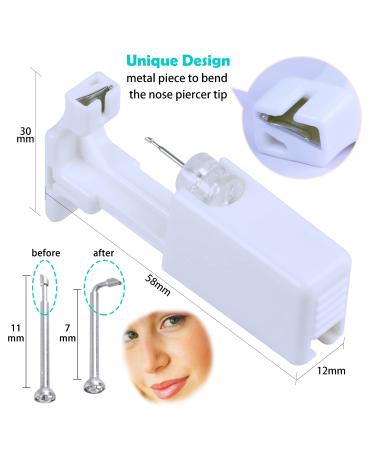 Firstomato 2 Pack Self-Use Nose Piercing Gun Kit - Painless & Allergy-Free with Hypoallergenic Studs - Includes 2 Piercers + 13 Studs - Buy Online on GoSupps.com