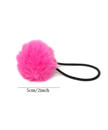 Honbay 12PCS Korean Cute Pom Pom Ball Elastic Hair Ties - Seamless Hair Ropes Ponytail Holders - Buy Online on GoSupps.com