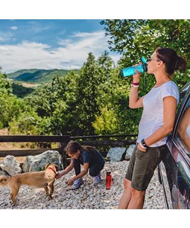 Uzspace Leak-Proof Drinking Bottle 500ml/750ml/950ml - BPA-Free Tritan Water Bottle for Kids Fitness & Outdoor - Cyan 750ml - Buy Online on GoSupps.com