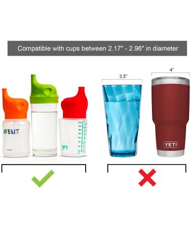 Silicone Sippy Cup Lids - Spill & Leak Proof Soft Spout for Babies, Toddlers, and Kids - Multicolor - Fits Cups 2.17-2.96 in Diameter - Buy Online on GoSupps.com