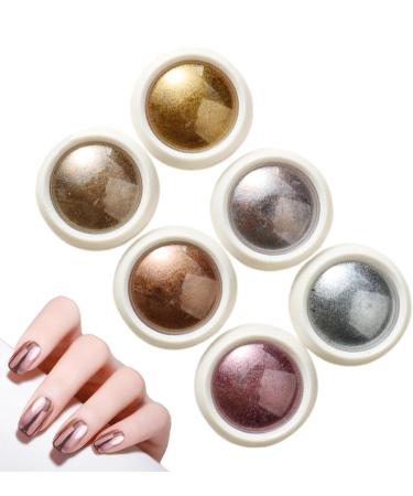 Kit de poudre ongles chrom poudre de ongles chrom e - 6 couleurs paillettes pigment pigment pour les paillettes Nail Pigment Powder Shimmer pour petite amie femme amie s ur fille 01 UN - Buy Online on GoSupps.com
