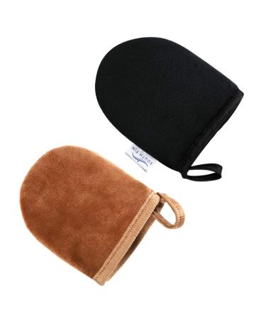 2 x Self-Tanning Gloves for Face & Body - Padded Microfiber Sunless Bronzing Mitts - Buy Online on GoSupps.com