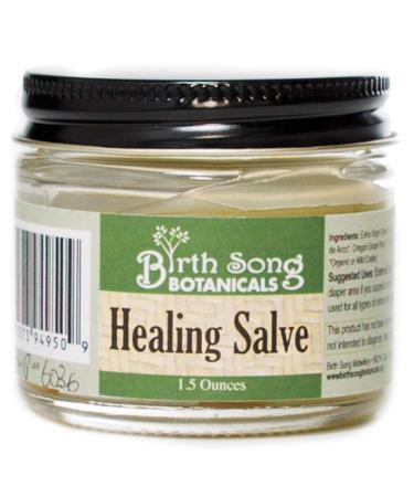 Birth Song Botanicals Herbal Healing Salve First Aid Ointment Herbal Skin Irritations  Salve 1.5oz Jar