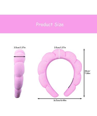 Rumyve Fluffy Makeup Headband Cloud Headband Sponge Filled Soft SPA Women's headband Cute Skin Care Headband Face Wash Makeup Removal Shower Mask(Pink) - Buy Online on GoSupps.com