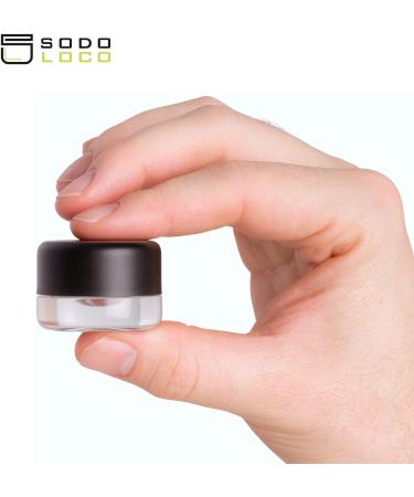 200 Pack 5ml Thick Clear Glass Containers with Black Child Resistant Lids for Oil  Lip Balm  Wax  Cosmetics - Buy Online on GoSupps.com