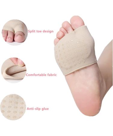 Metatarsal Pads Foot Cushion Pads for Women and Men Fabric Soft Socks for Supports Feet Pain Relief Metatarsal Sleeve Pads for Mortons Neuroma Metatarsalgia Calluses Blisters (Beige-XL(UK9.5-11.5)) - Buy Online on GoSupps.com