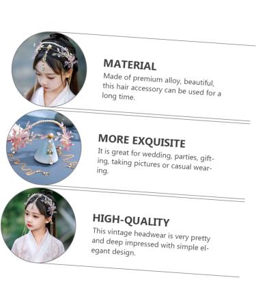 FOYTOKI 1pc Ancient Style Hair Crown Headdress Long Tassel Hair Accessory Vintage Hanfu Hair Accessory Chinese Traditional Hair Accessory Long Tassel Headdress Chinese Style Headband - Buy Online on GoSupps.com