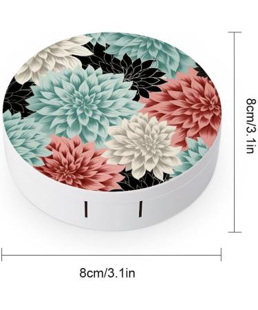 Buy Dahlia Flower Print Contact Lens Case | Travel & Care Box for Contacts - International Shipping Available - Buy Online on GoSupps.com