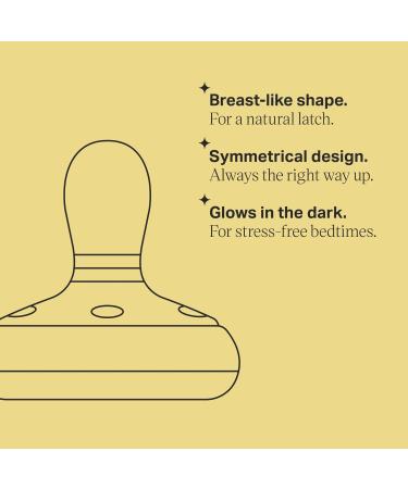 Night Pacifier 0-6 Months - Breast-Like Shape with Glow in The Dark Technology - Teal/Blue - 4 Count - Buy Online on GoSupps.com