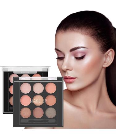 9 Color Eyeshadow Pallet | Shimmer Eyeshadow Palette Shimmer Eye Shadows Nude and Earth Tones Eye Shadow Long Lasting 02# - Buy Online on GoSupps.com