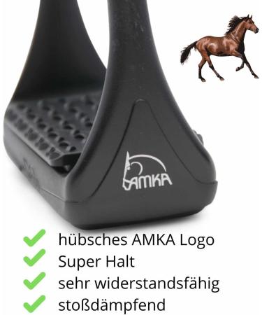 Compositi AMKA Soft Reflex Plastic Stirrup - Black Wide Non-Slip with Flexible Tread for Superior Performance | International Shipping Available - Buy Online on GoSupps.com