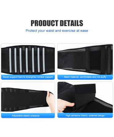 Back Support Lower Back Brace Provides Pain Relief Breathable Lumbar Decompression Support Belt Waist Trainer For Men Women Keeps Your Spine Straight Safe (Color : Black Size : M) lofty ambition Black M - Buy Online on GoSupps.com