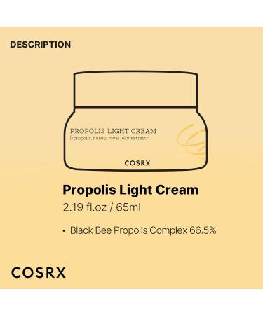 COSRX Full Fit Propolis Light Cream 2.19 fl.oz / 65ml | Hydrating | Korean Skin Care Paraben Free - Buy Online on GoSupps.com