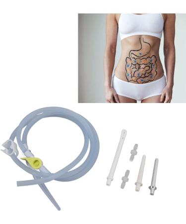 Silicone Input Hose for Intestinal Cleaning - 4 Reusable Tips Controlled Water Flow Enema Accessories - Buy Online on GoSupps.com