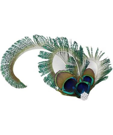 hgnxa TeaParty Fascinator Hair Clip for Party Wedding Women PeacockFeather Fascinator Hair Pin Ethnic Style Church Headdress - Buy Online on GoSupps.com