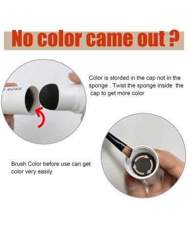 Eyebrow Stamp Stencil Kit - Waterproof Eyebrow Pomade with 2 Thin and 3 Thick Stencils (Dark Brown) - Buy Online on GoSupps.com
