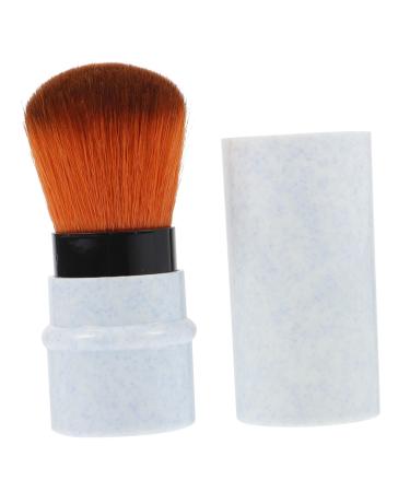 FRCOLOR Telescopic Powder Brush Loose Powder Brush Highlighter Makeup Brush Blush Applicator Brush Face Blush Brush Loose Brush Foundation Makeup Makeup Tool Marbling Paint Plastic Blue medium