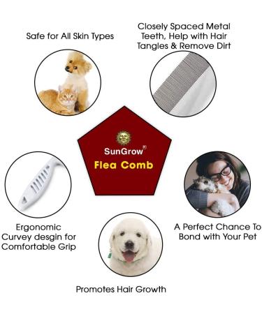 SunGrow 7.4 Inch White Grooming Comb for Ferrets, Cats, and Dogs - Buy Online on GoSupps.com