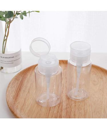 200ML Nail Polish Remover Pump Dispensers Empty Transparent Plastic Push & Down Bottle Container for Nail Polish and Makeup - Buy Online on GoSupps.com