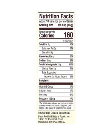 Bob's Red Mill Organic Whole Grain Raw Buckwheat Groats 16 oz - 2 Pack - Buy Online on GoSupps.com