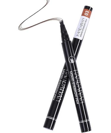 Waterproof 3D Eyebrow Pencil With 4 Prong Tips 2024 New Eyebrow Pencil With Prong Tip Applicator Smudge Proof Transfer Proof Easily Create Natural Eyebrows - Buy Online on GoSupps.com