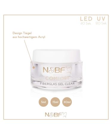N&BF UV + LED Fiberglass Gel 5ml - Professional High-Quality Thick Viscosity Assembly Gel Stable & Break-Proof - Made in Germany - Buy Online on GoSupps.com